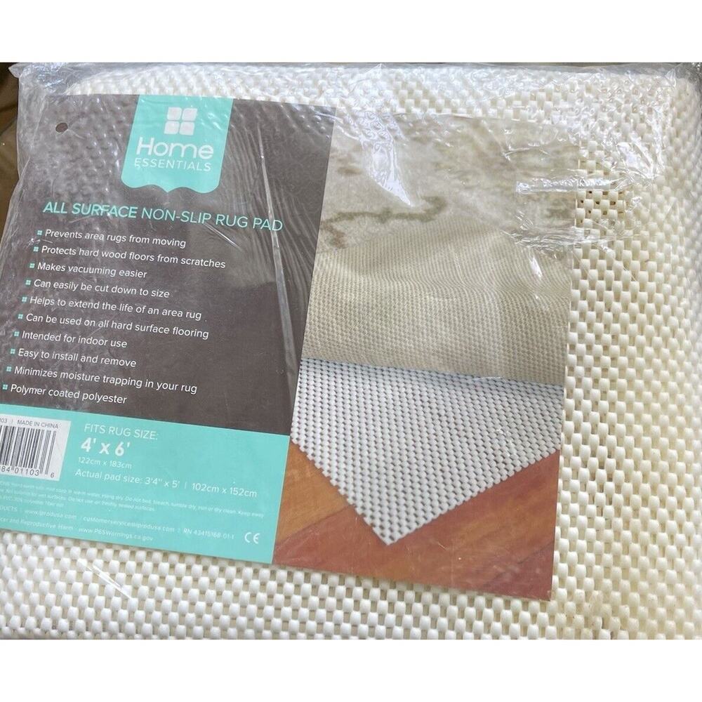 Non Slip Rug Pad All Surface 4'x6' Home Essentials Home Decor New